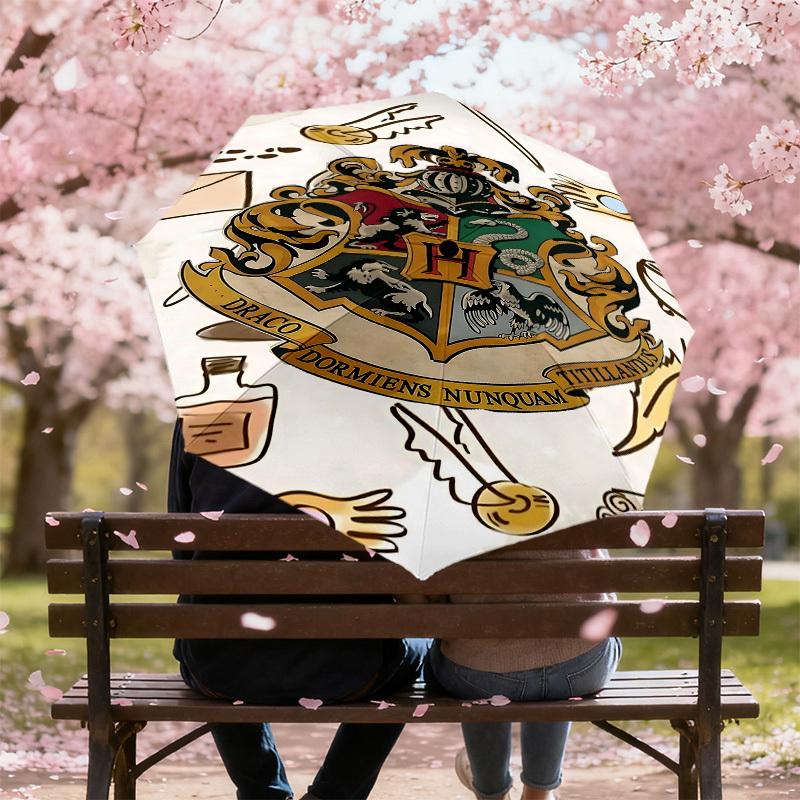 1PC Warner Hogwarts School Umbrella-8-Rib Reinforced, Automatic Open, Lightweight-A112