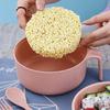 5Pcs Wheat Straw Multifunctional With Lid Bowl Spoon Fork Chopsticks Eating Dinnerware Set Anti- Bowl Microwavable Bowl