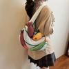 Fish Design Knitting Shoulder Bag Woven Hand Bag Beach Bag Holiday Travel Shopper Shopping Purse for Women