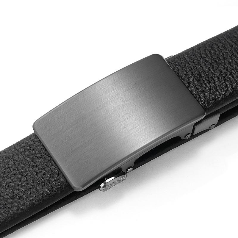 Men'S Belt Leather Travel Business First Layer Belt Casual Versatile Automatic Buckle Belt Men