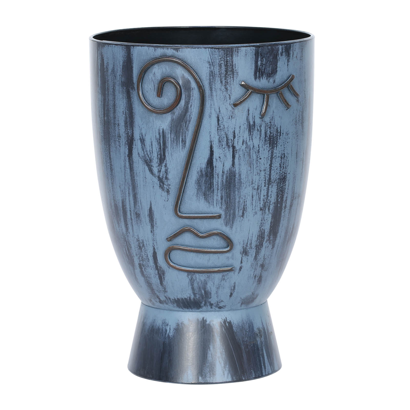 

Tomfeel Залізні горщики для квітів Скандинавський стиль Людське обличчя Абстрактний живопис Етнічні ремесла Балкон custom 2 світло-синій колір