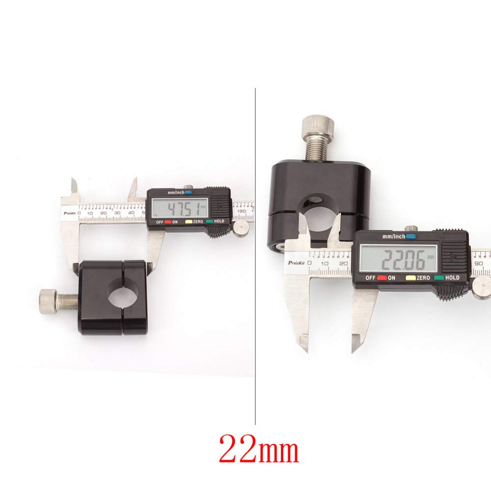 7/8" 22mm Standard Handlebar Handle Fat Bar Riser Mount Clamp Adapter Universal Motorcycle Pit Dirt Bike Racing ATV CNC