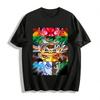 Anime Protagonist Joint Print T-Shirt Otaku Fans Collectible Top Pure Cotton T-shirt