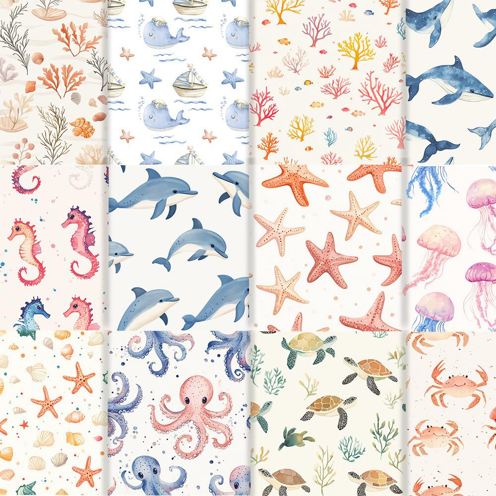 Marine Creatures Flamingos Ice Cream Patterns Gifts Decorative Packaging Paper
