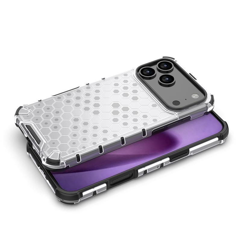 Transparent Phone Case For iPhone 17 Pro Max Anti-knock Honeycomb Armor Case For iPhone 17 Air Cover For iPhone 17 Pro Max Case