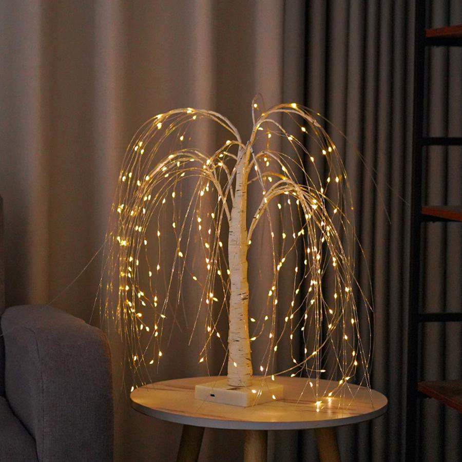 LED Simulation Willow Tree Lights for Christmas Party Scene Decoration, Home Decor Lights, Luminous Trees