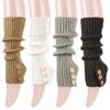 Women's Women's Buttons Leg Warmers Boots Covers Long Socks Knitted