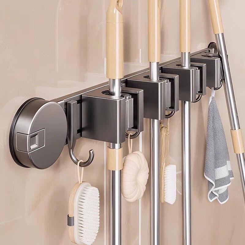 YOUQIN Suction Cup Mop Holder Wall Mount