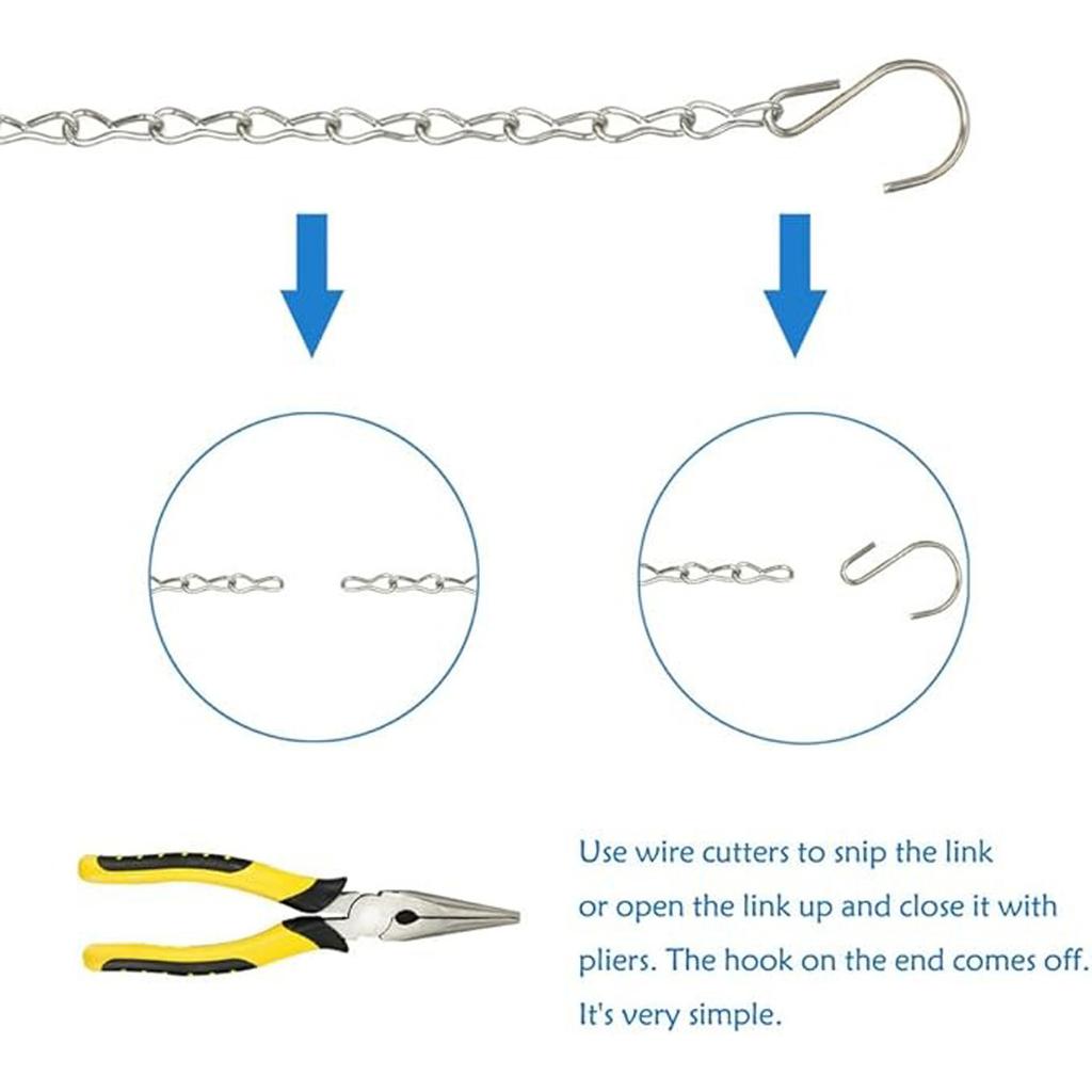 Flower Basket Chain, Flowerpot Hanging Chain, Hanging Basket Chain, Double-hook Hanging Basket Chain, Hanging Basket Chain