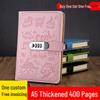 Password Diary Notebook with Lock - Thickened Cartoon Student Notepad