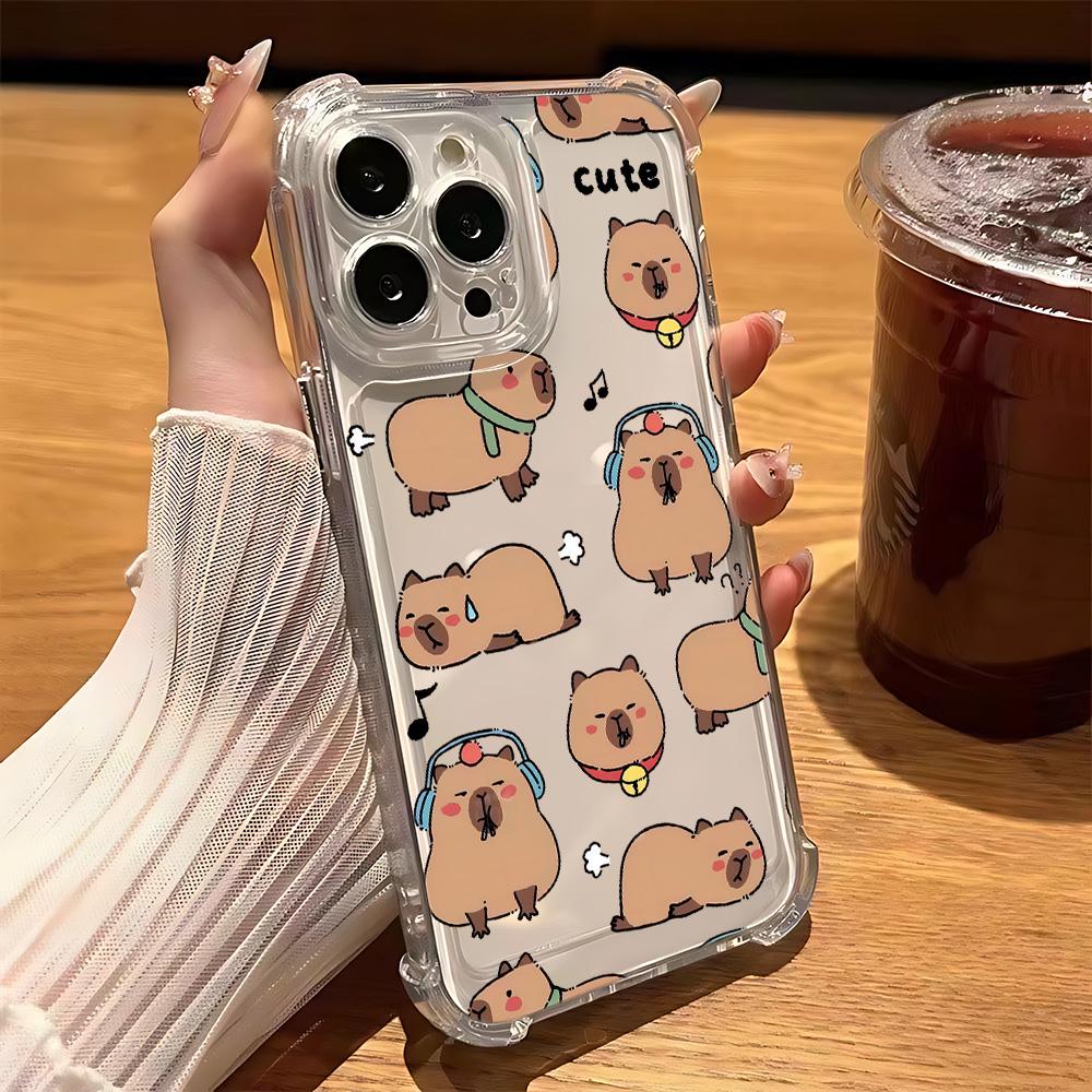 Cartoon Cute Capybaras Case For Samsung A16 A06 A35 A55 A25 A05s A15 A54 A34 A24 A14 A05 A04 A04e A13 A73 A53 4G 5G Cover