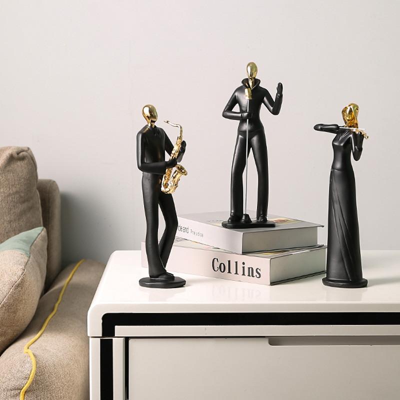 Elegant Resin Musician Statue Collection For Tv Cabinet Or Bookshelf Display