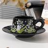 Shangqi American Vintage Ceramic Coffee Cup and Saucer - Lily of the Valley