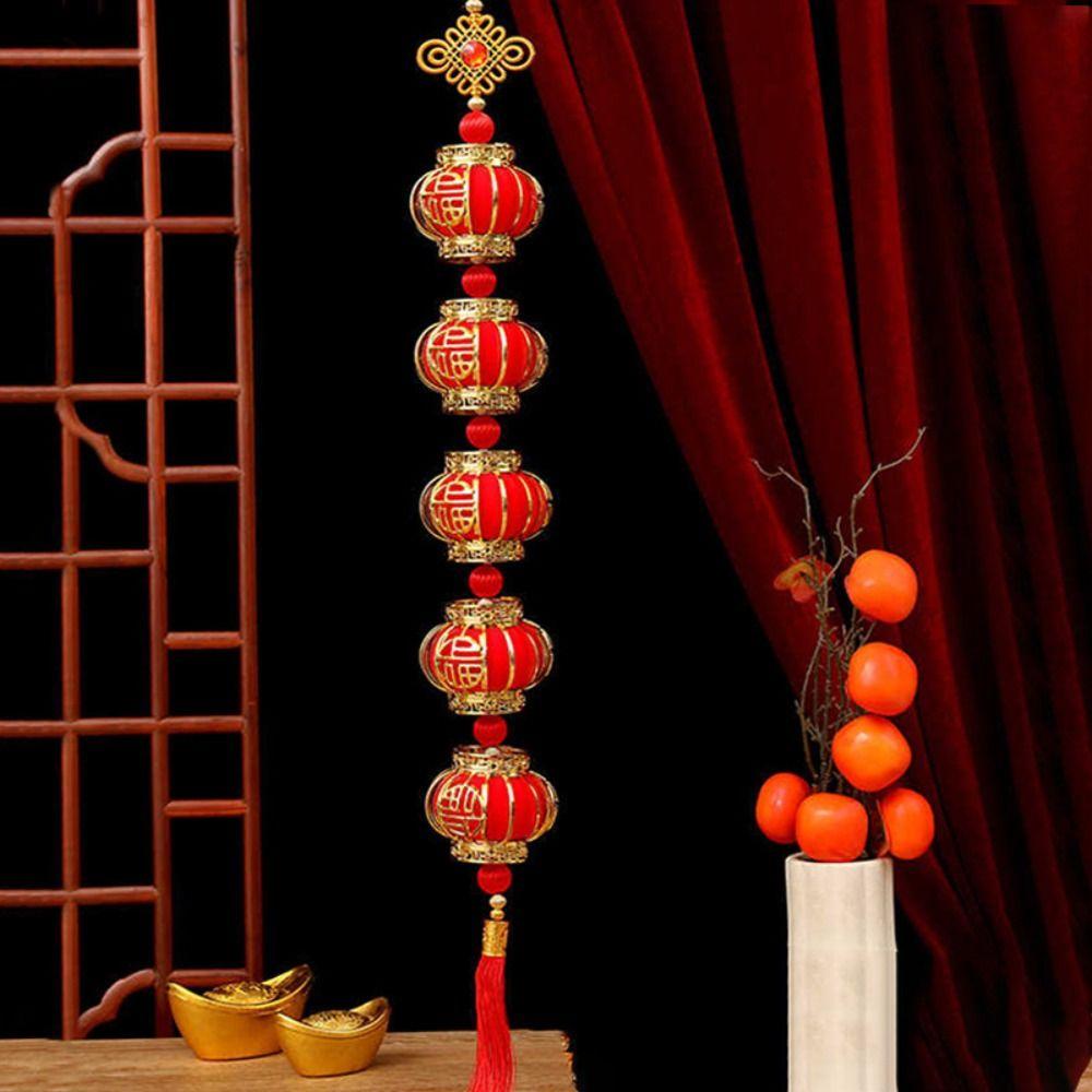 Red Ball New Year Red Lantern Hangings Handmade Spring Festival  Pendant  Supermarkets