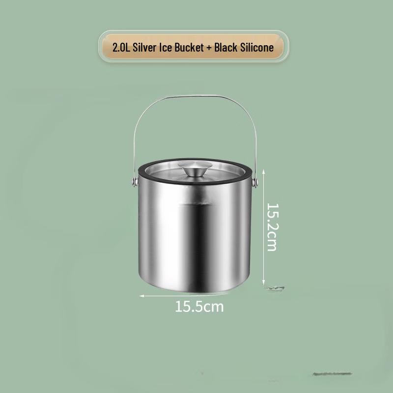 

Stainless Steel Double-Layer Ice Bucket