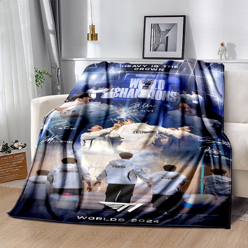 T1 Flannel Blanket Soft All-Season Throw, Design for Camping, Car Travel, Hiking Sofa, Bed, Office Perfect Gift for Parties