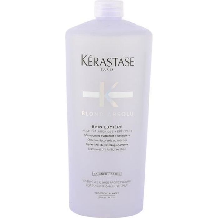 Kerastase Blond Absolu Bain Lumiere 1000ml - Shampooing Illuminateur Cheveux Blondes