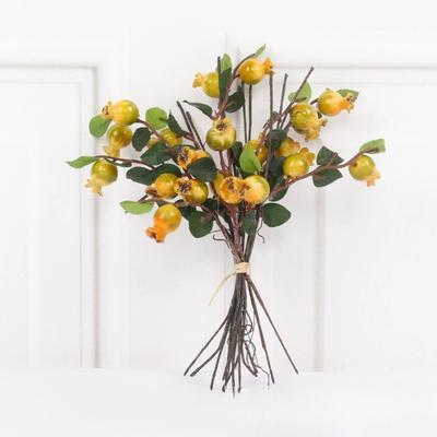 1 Stück künstliche Beerenstiele Stechpalme Hagebutten Beeren Picks Zweig Granatapfelblüte Strauß Frucht Fake Floral für Frühling Sommer Feiertag Heimdeko