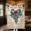Gothic Skull Love Forever Always Plush Blanket Soft Comfortable All Seasons Perfect Sofa Office Naps Outdoor Travel Makes Great Gift