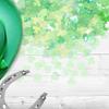 1500pcs/50g Shamrock Confetti Decorations,Iridescent Shamrock Table Confetti Green Glitter Lucky Clover Shamrock Sequin for St. Patrick's Day Party