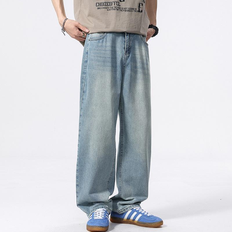 Summer Thin Tennis Jeans New Loose Draped Straight-Light Wide Legs