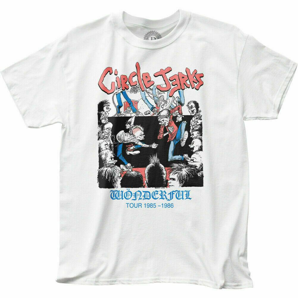 26 Circle Jerks Wonderful Tour T Shirt Mens Licensed Rock N Roll Music Band White Unisex T-Shirt XXL