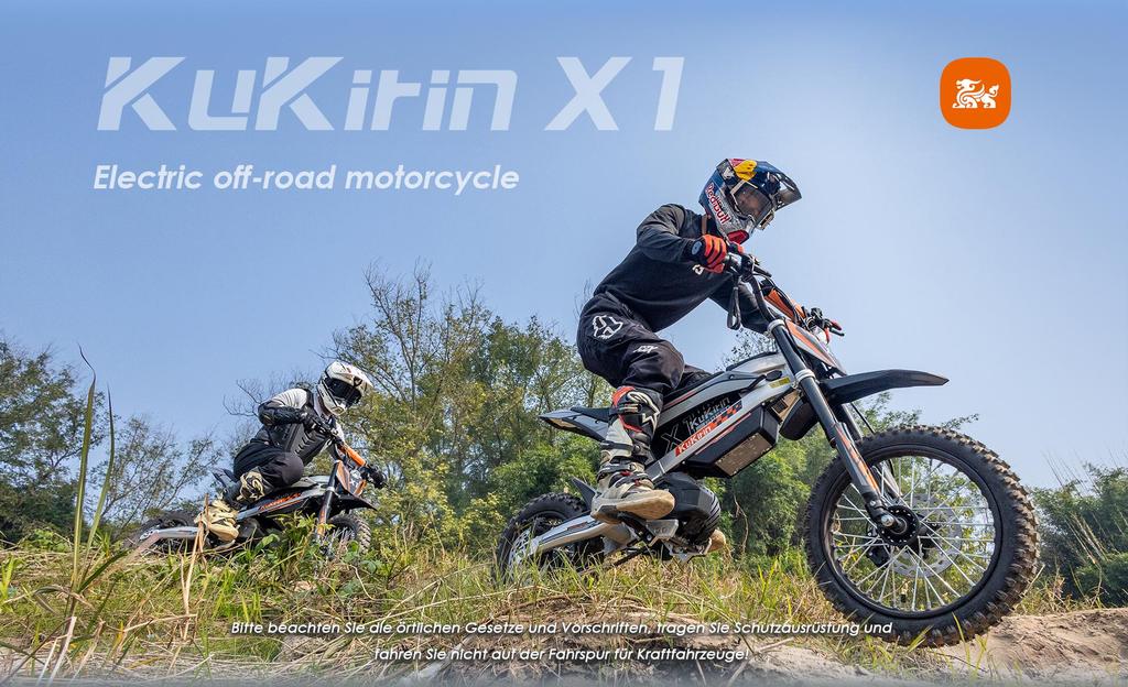 Elektrisches Offroad-Motorrad KuKirin X1, 1000W Motor, 48V 20,8Ah Akku, Höchstgeschwindigkeit 50 km/h, Reichweite 40 km