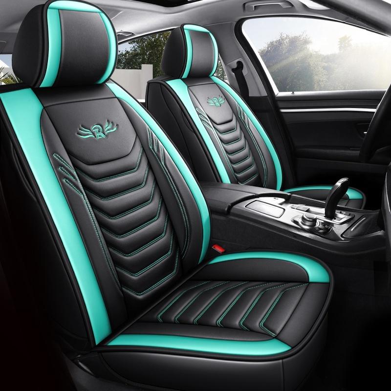 Upgrade PU Leather Full Front Seat Cover – Waterproof, Durable, Breathable – Universal Protector Cushion Pad (Cheap Luxury)