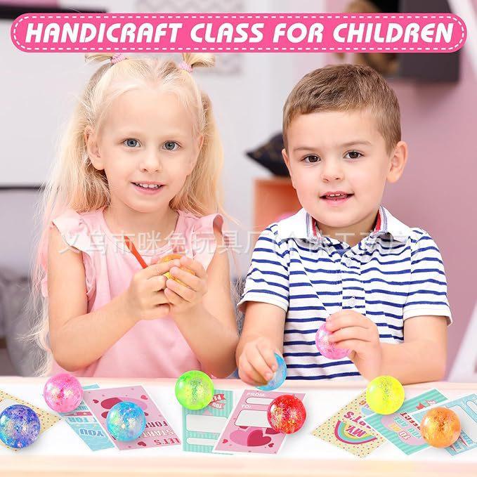 Factory Straight Hair Color Glitter Pressure Ball Children Pressure Relief Squeeze Vent Grape Ball