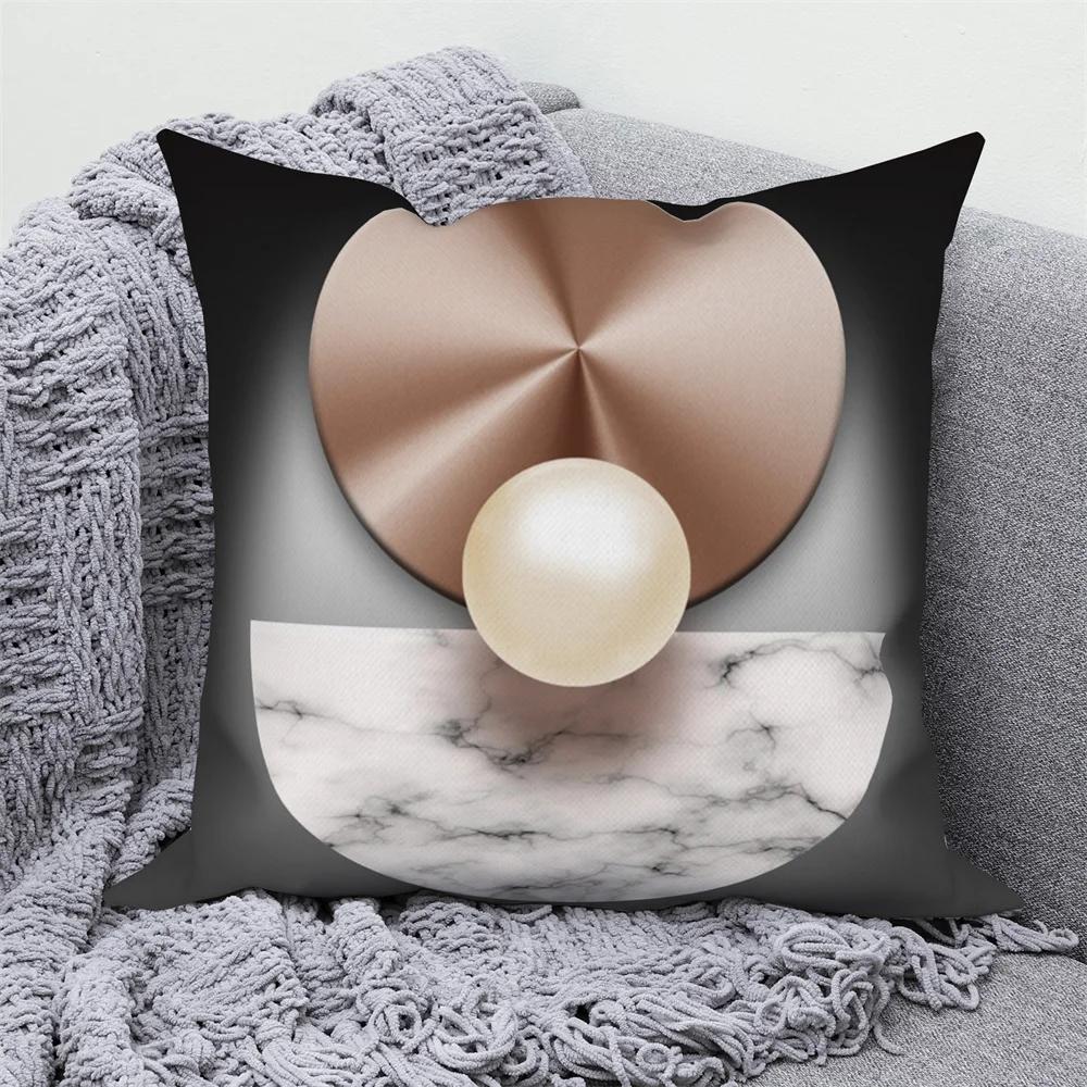 Can Be for Living Room Nordic Pillowcase Decorative Luxury Golden Feather Geometric Sofa Cushion Cover