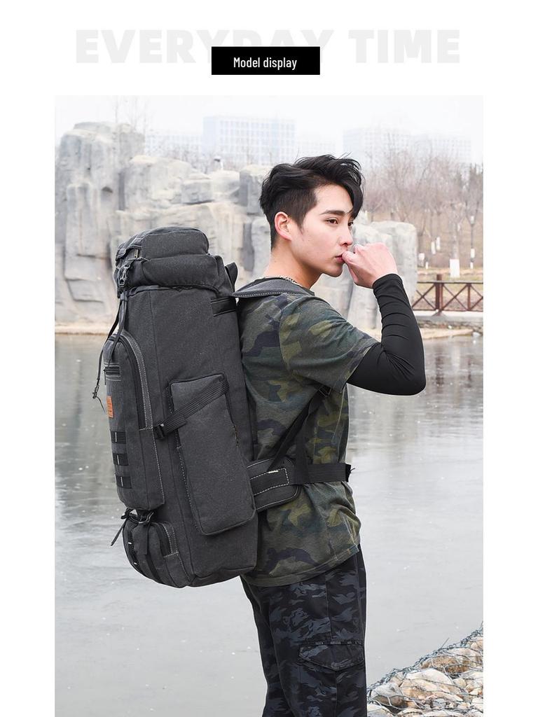Camouflage Tactical Mountaineering & Camping Backpack - Double Shoulder, Large Capacity, Travel Luggage Storage Bag.