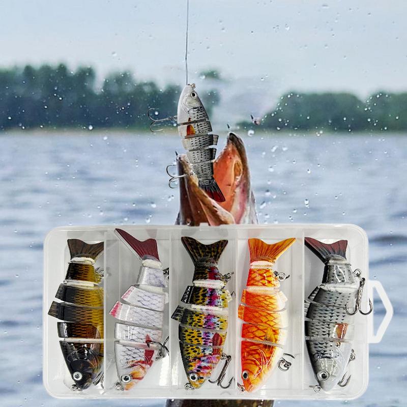 Bass Fishing Lures Small Angling Swimbait Multifunctional Multi Jointed Fish Fishing Slow Sinking Swimbait For Bass Trout