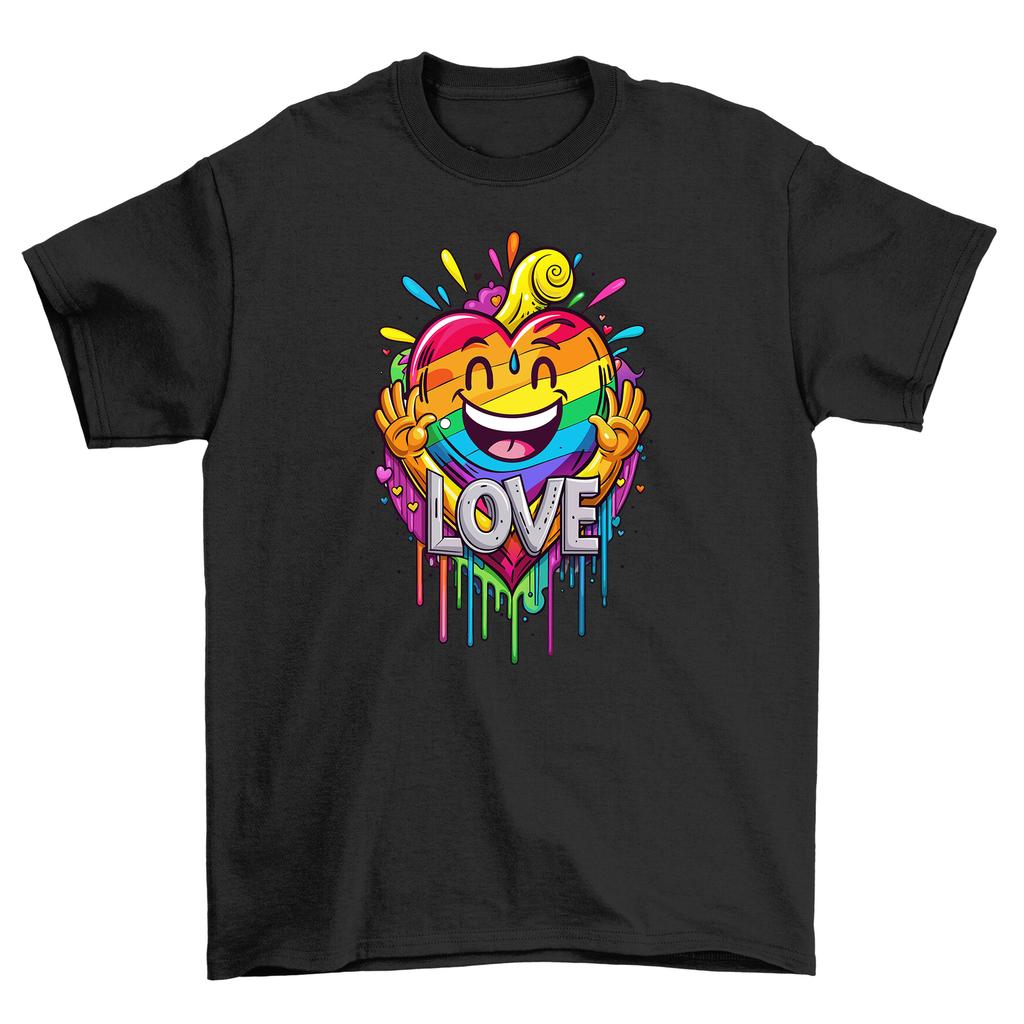 Pride_59 Love T-Shirt Mens Womens Tees Top - Spread Love with a Smile! Funny Unisex T-Shirt Mens Womens Tees Top, Soft Fab