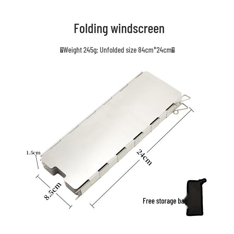 Portable 16-Panel Aluminum Alloy Camping Stove Windscreen