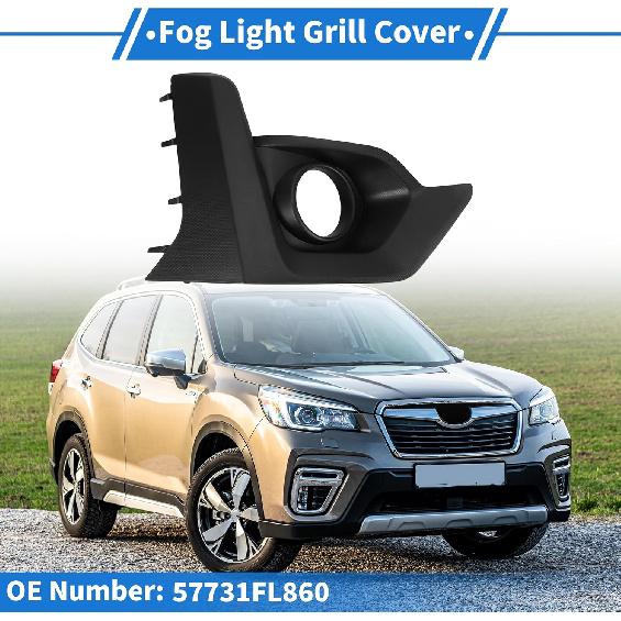Fog Light Grill Front Lower Bumper Fog Light Cover Inserts No.57731FL860 for Subaru Crosstrek 2021-2022 Black ABS 1 Pc Front Right Car
