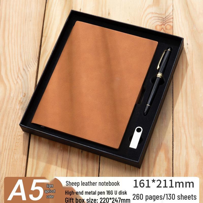 Thickened Sheepskin Business Notebook