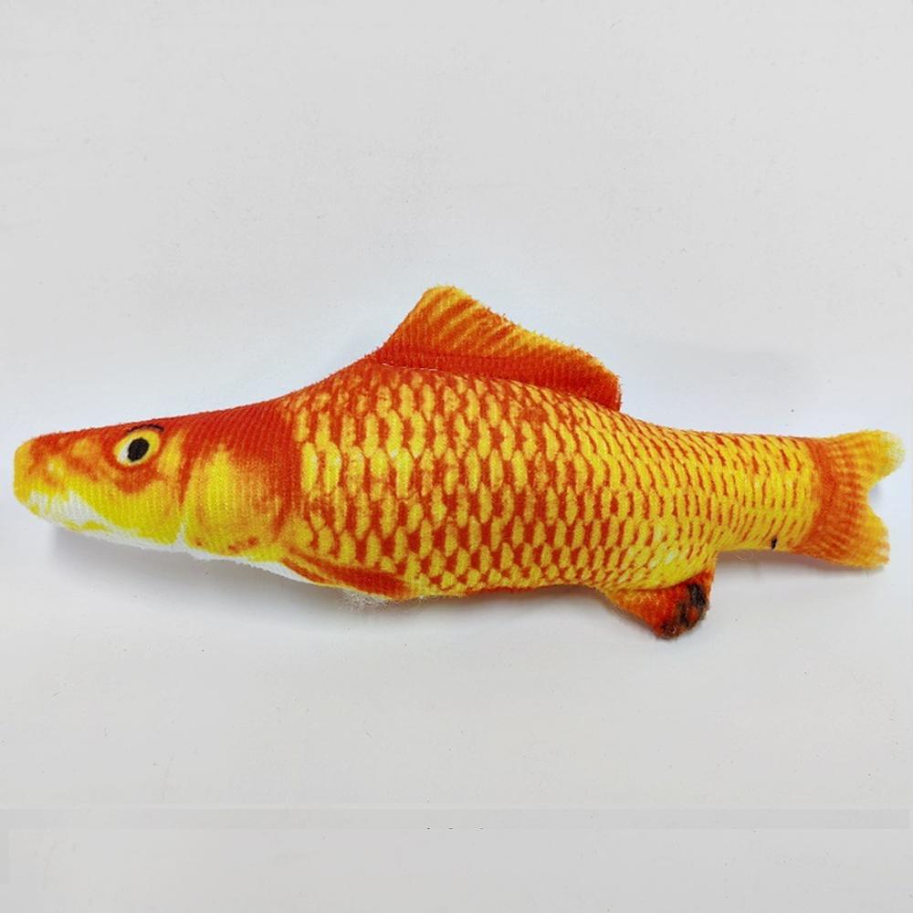 3D Fish Shaped Simulation Interactive Cat Toy Soft Plush Interactive Chew Toy for Cats Funny Teasing Doll Pet Supplies