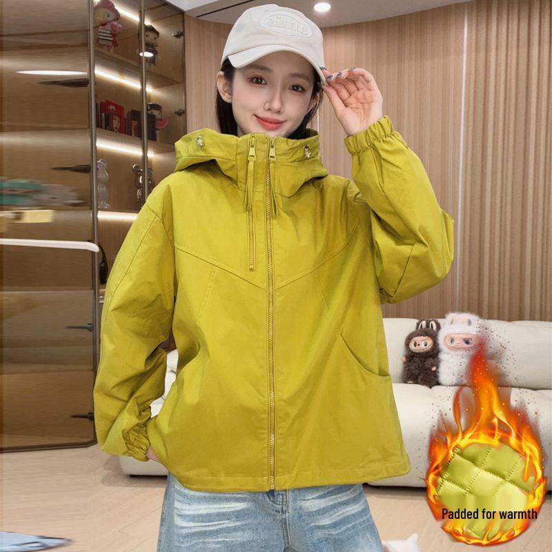 

Women s Cotton Double Zipper Winter Jacket - Shell Style M, Length 65 cm, for 45-60 kg