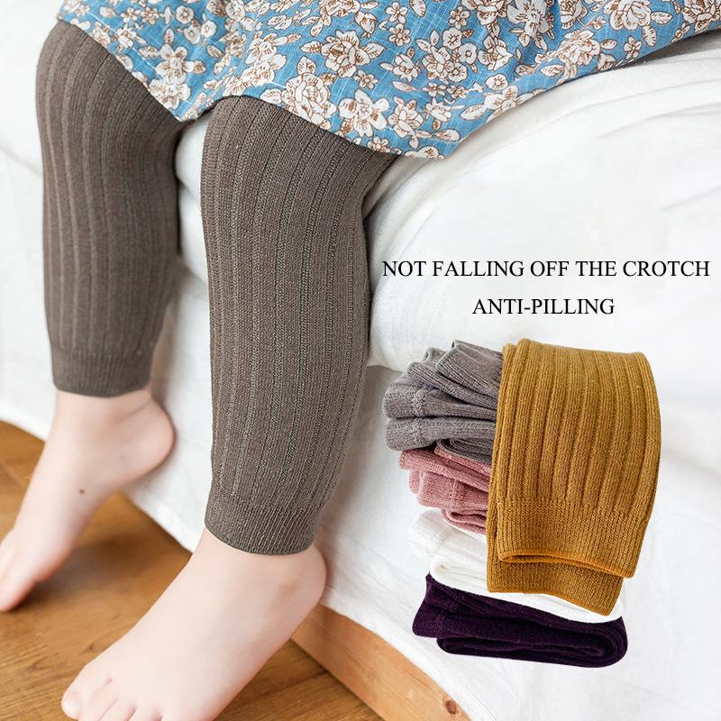 Mädchen Frühling und Herbst Neue Elastische Strumpfhose Baby Outdoor Freizeit Hose Neun Bein Unterteil