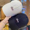 Hat Women's Spring Summer Outdoor Quick-Drying Baseball Cap Versatile English Embroidery Wide Brim Show Face Small Cap Men