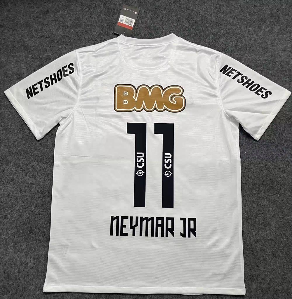 1213 Season Brazil Santos Jersey Santos Commemorative Edition No. 11 Neymar Short-sleeved Football Jersey Retro Top