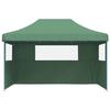 VidaXL Collapsible Pop-Up Party Tent 3 Sidewalls Green, Tent, Awning Tent, Gazebo Awning, Tent 4004968