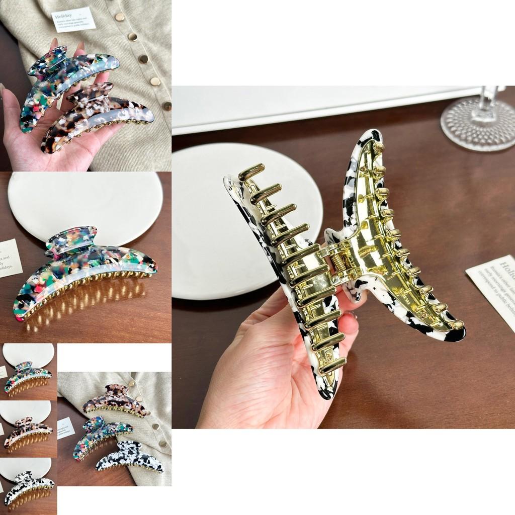 Unique Large Moon Hair Claw Clips With High-end Acetate Material For Women