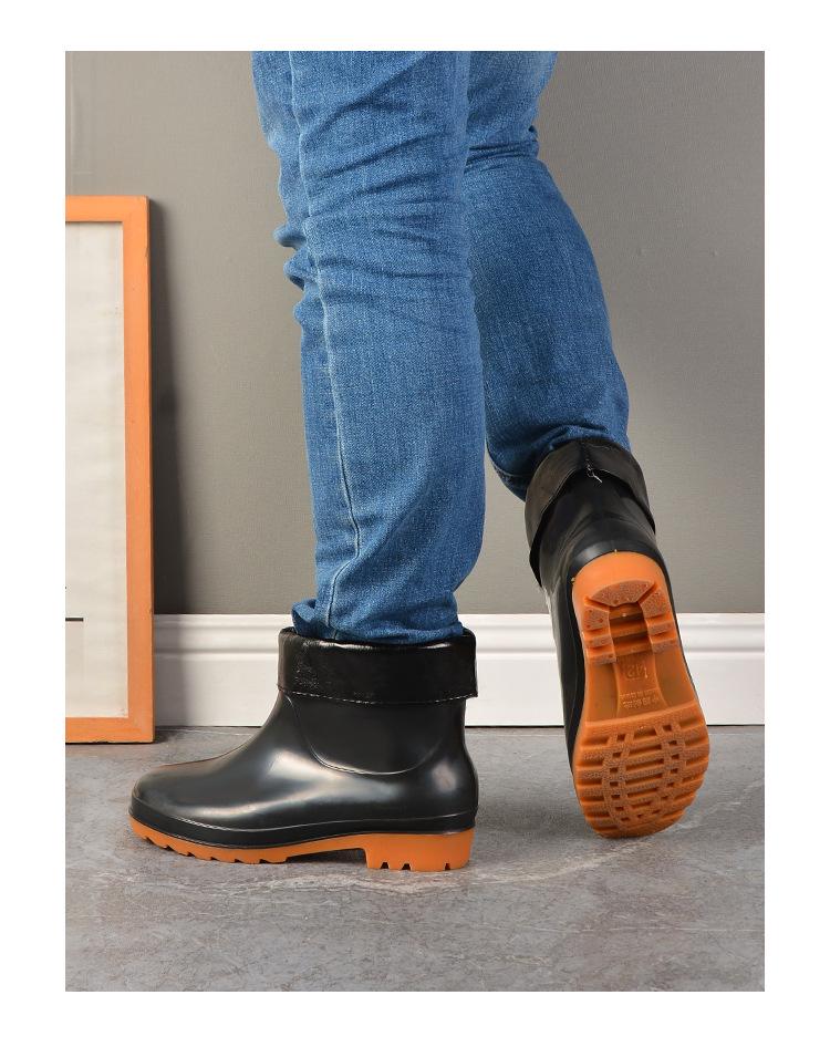 Men's Military Protection Non-Slip High-Top Water & Rain Rubber Shoes