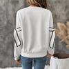 Autumn's New Contrasting Color Three-dimensional Bow Round-neck Long-sleeved Pullover Hoodie for Women