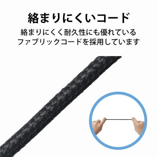 Elecom HS-NB06TBK Wired Neckband Headset, Foldable, 3.5mm Connection, 4-Pole, with Conversion Cable, Microphone, Binaural, for Remote Work, Black