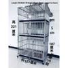 Stainless Steel Multi-Layer Dog Cage for Small to Medium Dogs - Parent-Child Design, Ideal for Pet Shops & Boarding