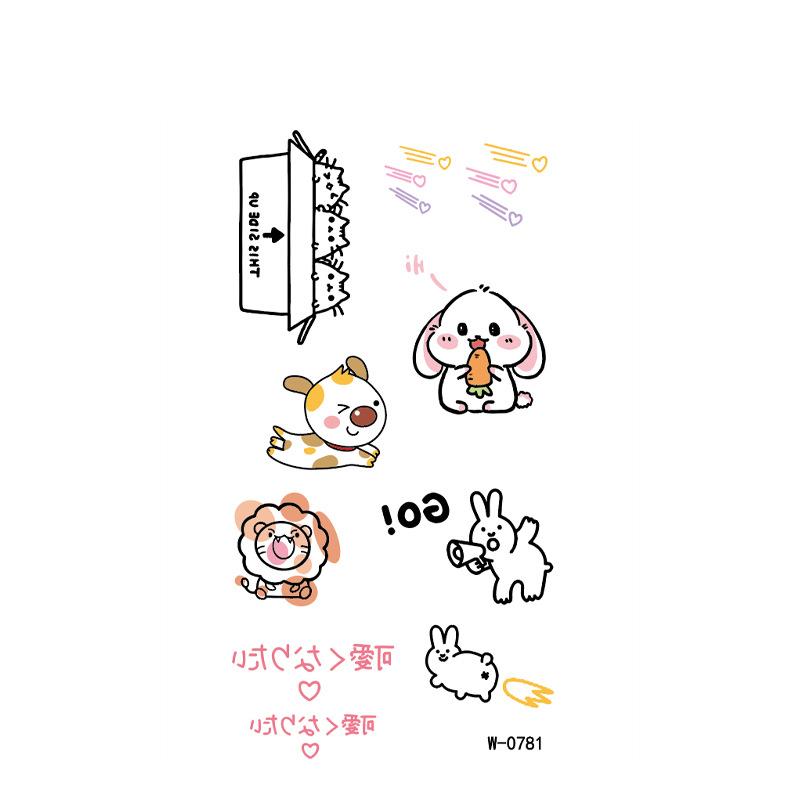 Beauty Stickers Cartoon Tattoo Stickers Children Cute Animals Waterproof Tattoo Stickers Temporary Holiday Party