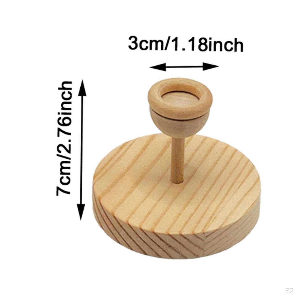 Crystal Ball Display Stand Egg Wooden Stable Baseball Sand Base Sphere Holder for