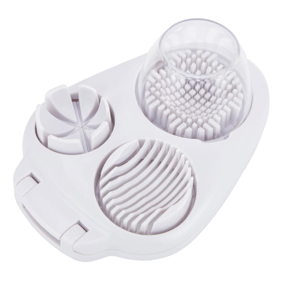 Stainless Steel 3-in-1 Egg Slicer for Hard-Boiled Eggs Multifunctional Food Processor Kitchen Chopping Tool